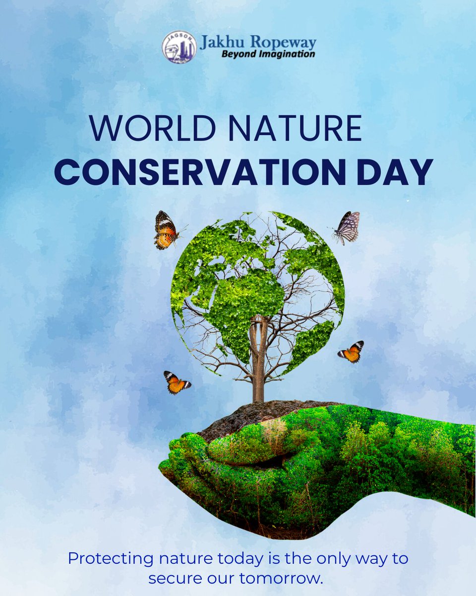 jakhu_ropeway's tweet photo. On #WorldNatureConservationDay, let's unite to plant more trees, nurture our planet, and restore environmental balance. Join us in making Earth greener! 

🌿🌍 #JakhuRopeway #Shimla https://t.co/6kfo5XjYbp