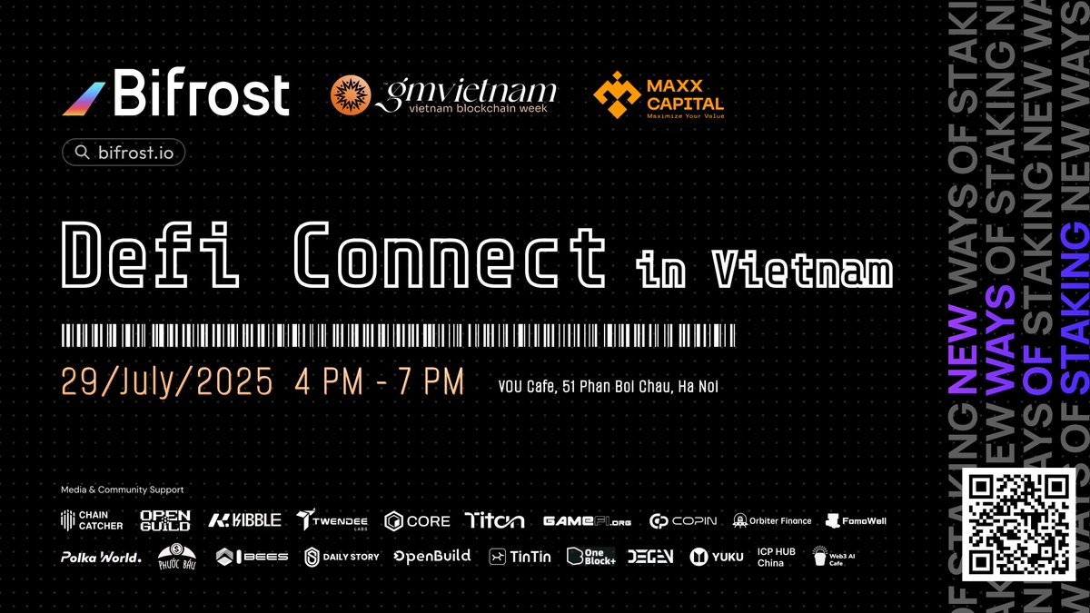 Kibble (@kibbleexchange) on Twitter photo π₯ DeFi Connect has officially landed in Hanoi!
An unmissable event for anyone passionate about the future of DeFi and Vietnamβs thriving blockchain scene.
Kibble is proud to join DeFi Connect β a premier event hosted by <a href="/Bifrost/">Bifrost - Staking Yield Layer</a> , the leading Liquid Staking protocol. This π₯ DeFi Connect has officially landed in Hanoi!
An unmissable event for anyone passionate about the future of DeFi and Vietnamβs thriving blockchain scene.
Kibble is proud to join DeFi Connect β a premier event hosted by <a href="/Bifrost/">Bifrost - Staking Yield Layer</a> , the leading Liquid Staking protocol. This