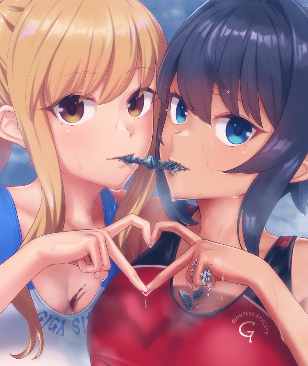 超巨大陸上部女子たちの都市蹂躙イラストを支援サイトに投稿しました。 