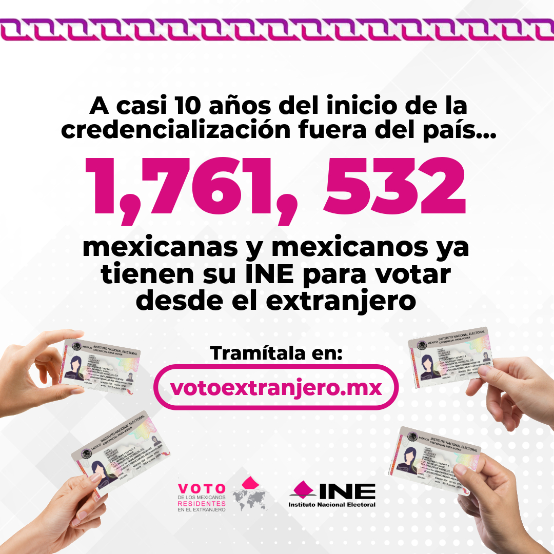 EmbamexPolonia's tweet image. ¿Sabes cuantas credenciales se han emitido en el extranjero? 🗳
votoextranjero.mx
#VotoExtranjero #INEMéxico