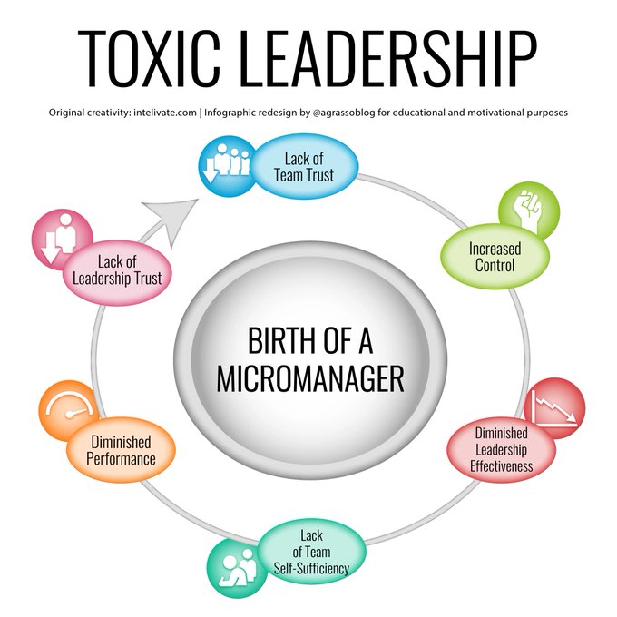 NandnNor's tweet image. The birth of a micromanager can lead to a toxic leadership in your organization - Be careful and do not underestimate the following aspects.
Infographic rt @lindagrass0 #Manager #Leadership #Business