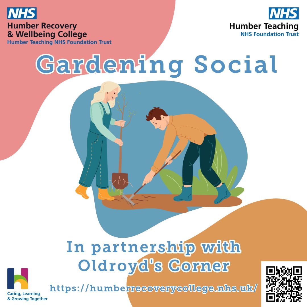 From planting vegetables to pruning roses, Gardening Social is a great way to meet new people in a relaxing atmosphere whilst learning something new. 

To find out more, and book you place, visit our website: humberrecoverycollege.nhs.uk/adult 

#Gardening #MentalHealthAwareness