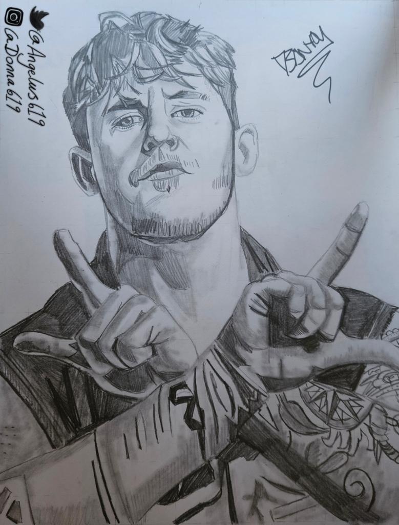 Angelus619's tweet image. Some artwork of @JustJoeLando from this years Revolution Rumble 
📸 @BeyondGorilla_