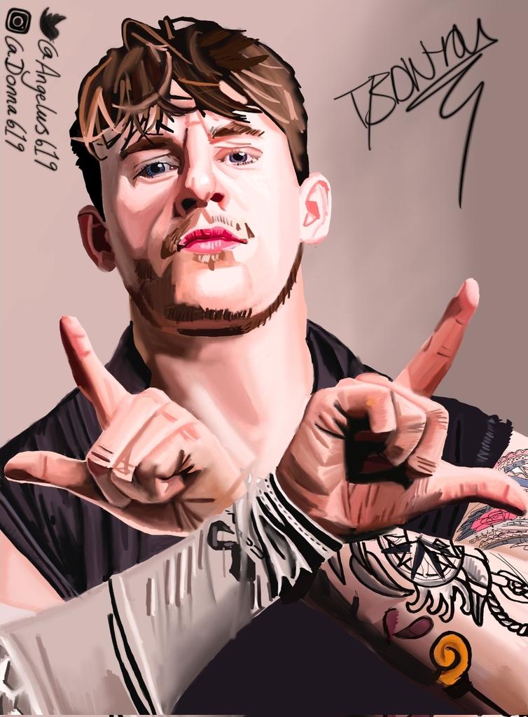 Angelus619's tweet image. Some artwork of @JustJoeLando from this years Revolution Rumble 
📸 @BeyondGorilla_