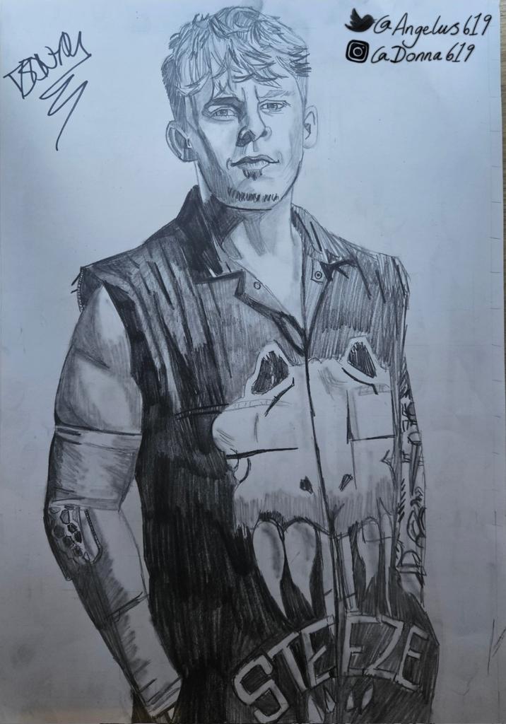 Angelus619's tweet image. Some artwork of @JustJoeLando from this years Revolution Rumble 
📸 @BeyondGorilla_