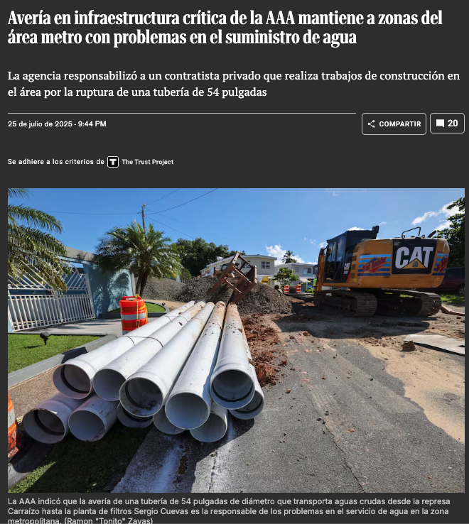 lherrero's tweet image. ☀️¡Buenos días! Happy Bad Bunny Residency Hangover Day!😅

🗣️Esta es “La Cabeza de la Mañana” para el lunes 28 de julio de 2025:

1️⃣ Sin agua gran parte de la zona metro casi todo el fin de semana… Y eso que todos pensábamos que lo que se iba a ir durante el verano era la luz……