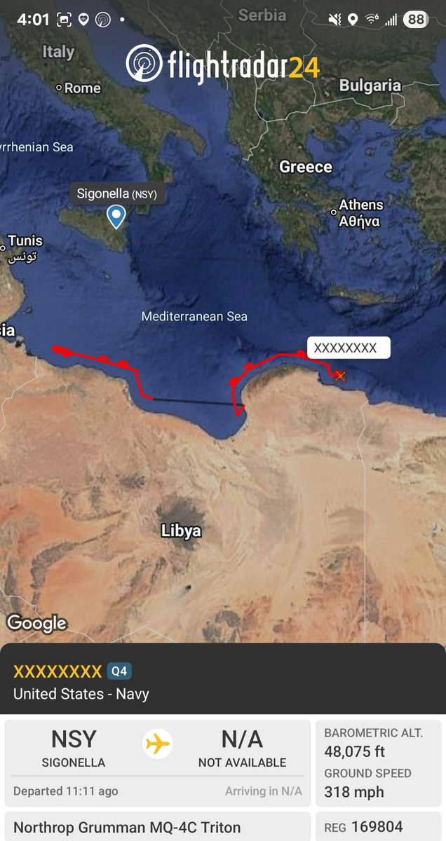 US Navy MQ-4C Triton 169804 #AE7815 as XXXXXXXX, 11+ hrs of