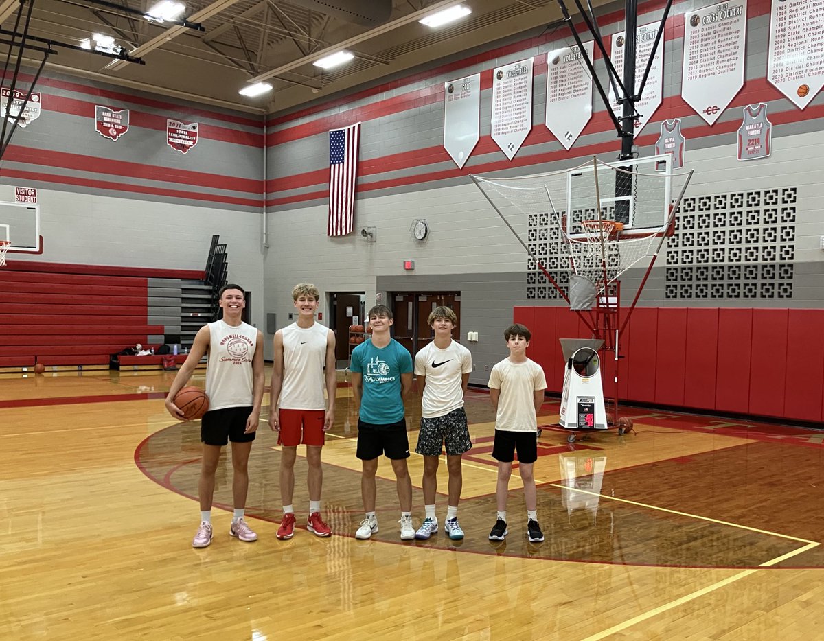 Great to see guys getting shots up during open shooting in July last Friday! 

Last open gym tonight!