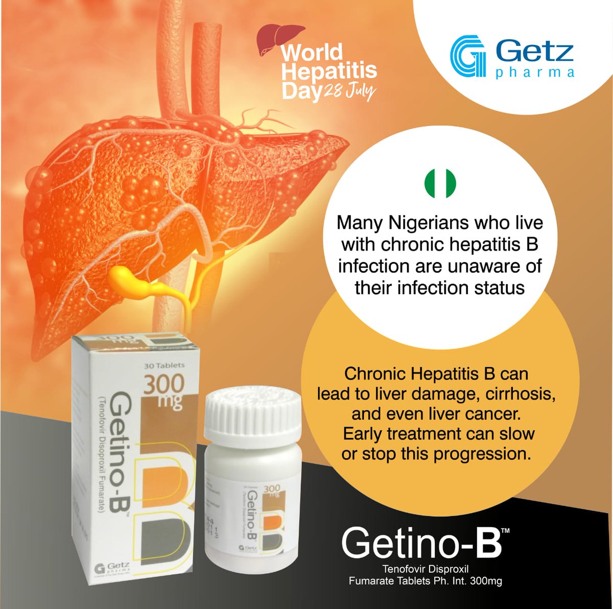 Why You Should Screen for Hepatitis B

Recent studies in Nigeria have shown the the rising prevalence of immune escape and drug resistant associated variants of the virus. 
Take the test today!!!
#Getzpharma
#HepatitisB