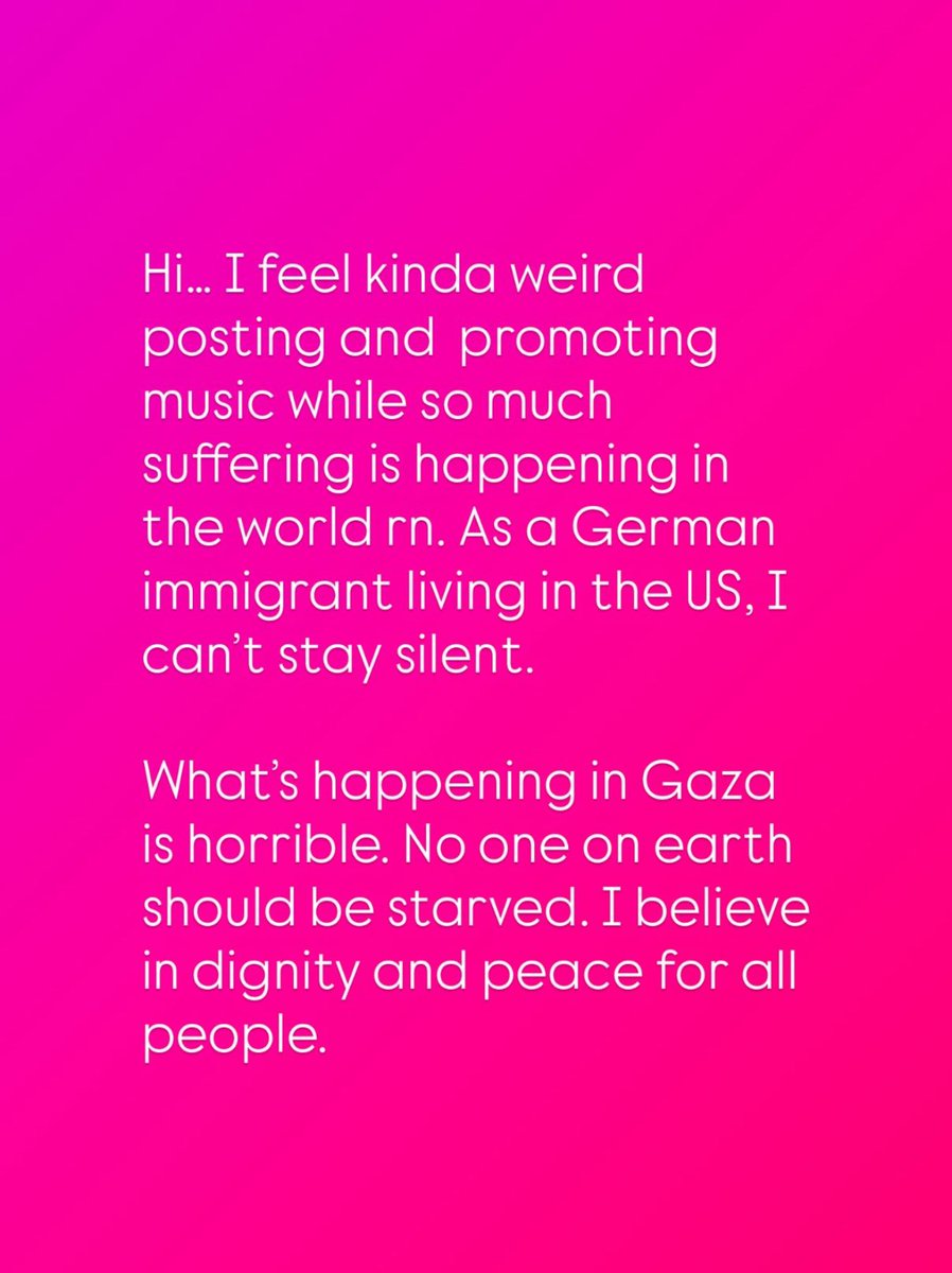 kimpetraschartz's tweet image. Kim Petras show’s her support for Gaza via IG Stories. 🇵🇸
“As a German immigrant living in the US, I can’t stay silent. What’s happening in Gaza is horrible. No one on earth should be starved. I believe in dignity and peace for all people.”