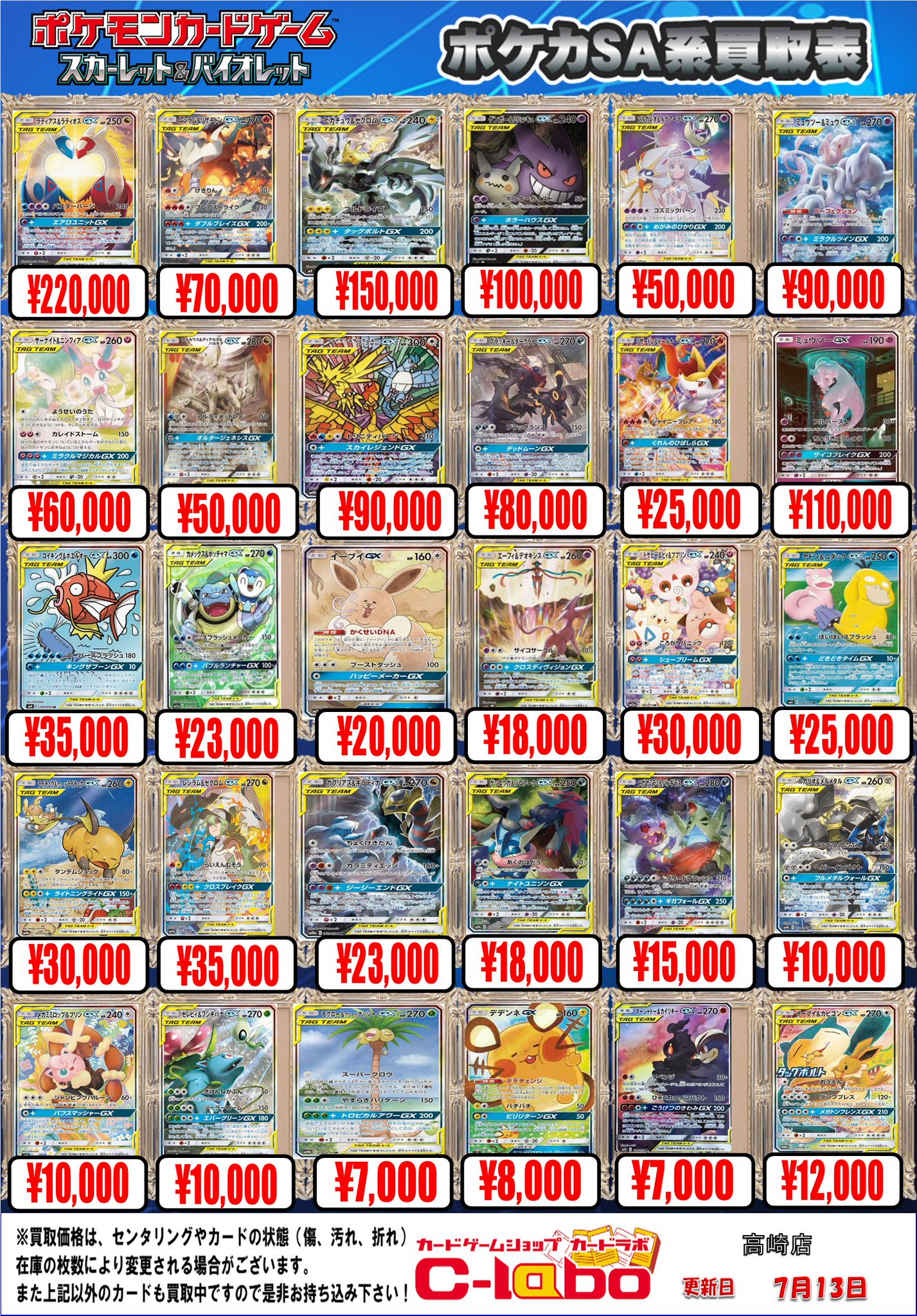ポケモンカード　まとめ売り　　　　　　　　　　B 買取相場】-ポケカ-MジュカインEX(SR)(XY7-083-081)【Cardshop