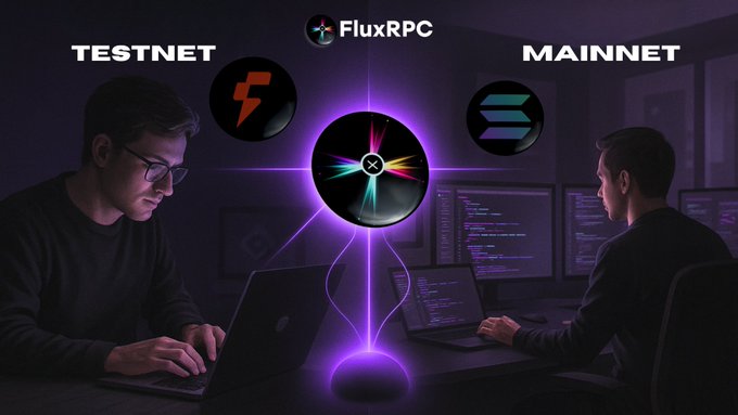 Flux RPC 开发者在测试网和主网上使用充满活力的全息界面工作