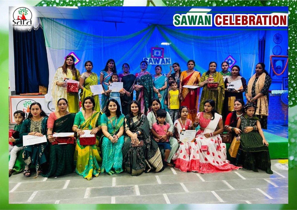Sawan at SARA was more than a celebration — it was a feeling.
From mehendi to kalash, rangoli to toran, tradition came alive with warmth and grace.

Thank you to our parents and HDFC officials — your presence made it complete.

Pic Set 2 – Elegance in every frame
#SawanAtSARA