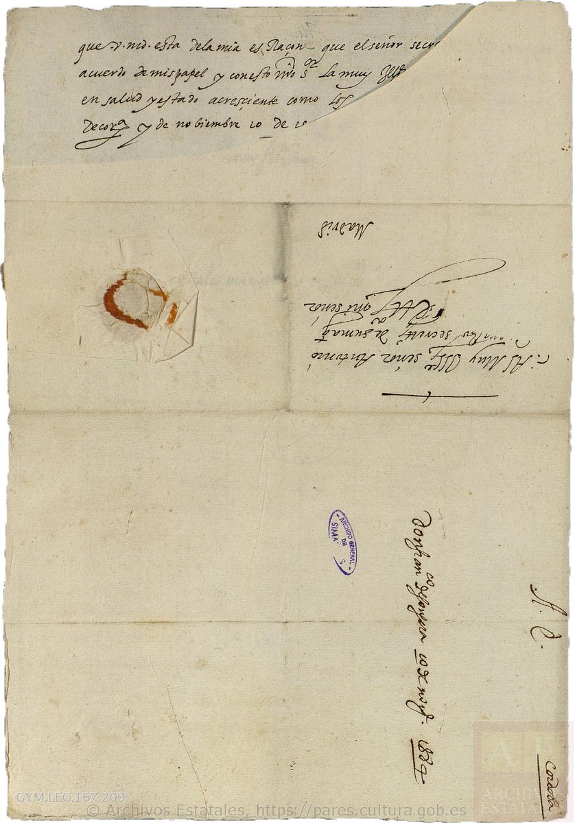 😮Aún no has visto el manuscrito autógrafo más temprano de Luis de #Góngora⁉️

🆕La profesora Amelia de Paz ha reconocido su letra en una carta conservada en el Archivo General de Simancas (#AGS)📜🪶. 

Consúltala tú también en #PARES👇 🔗pares.mcu.es/ParesBusquedas…