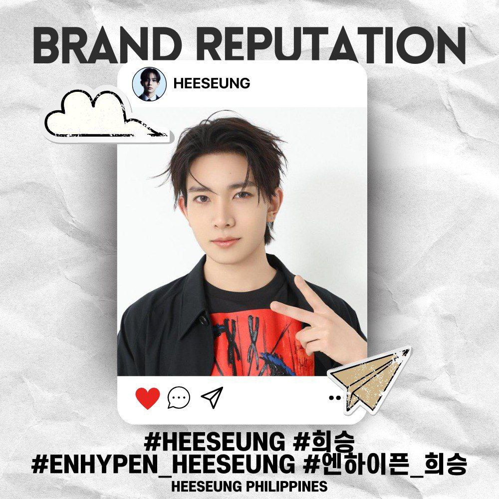 LeeHeeseungPH's tweet image. [📊] — BRAND REPUTATION    

Boost HEESEUNG’s Brand Reputation by reposting, replying or using his hashtags here on X!    

#ENHYPEN #엔하이픈 #HEESEUNG #희승 #ENHYPEN_HEESEUNG #엔하이픈_희승 @ENHYPEN @ENHYPEN_members