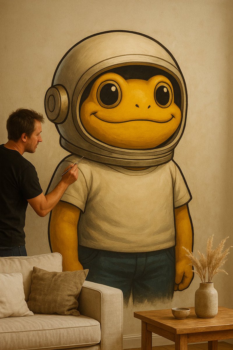 Maxifyd's tweet image. When $TURBO goes so hard you have to paint it on the wall just to remind yourself it’s real.