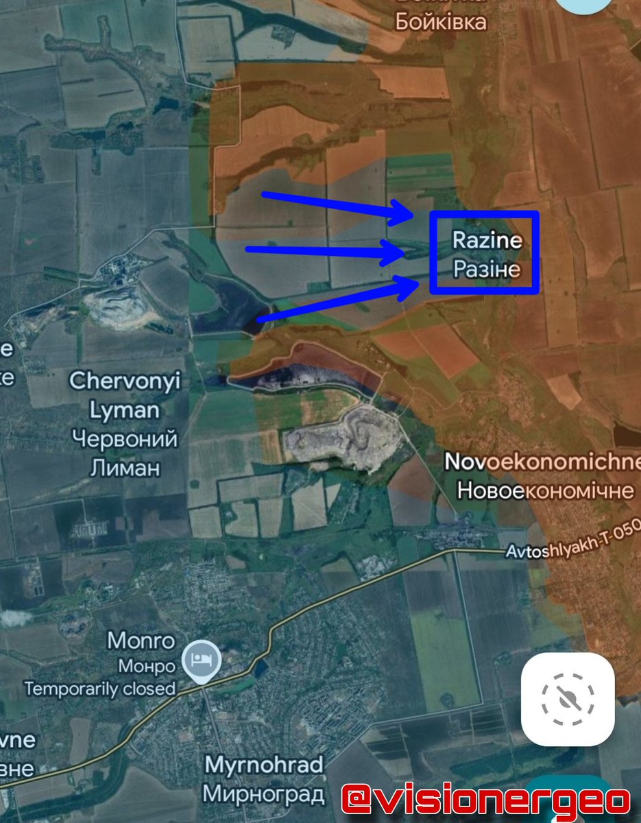 ‼️🇺🇦🇷🇺 BIG NEWS - As a result of successful counterattacks, the Armed Forces of Ukraine have liberated Razino on the Donetsk front, in the direction of Myrnohrad.

It appears that Ukrainian forces have committed reserves to the battle and launched active defense operations along