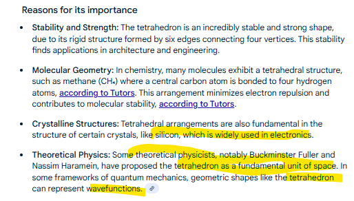 BobbyPiton3's tweet image. The properties of a tetrahedron make it a fundamental shape in various fields, from pure mathematics to practical applications in science and engineering.