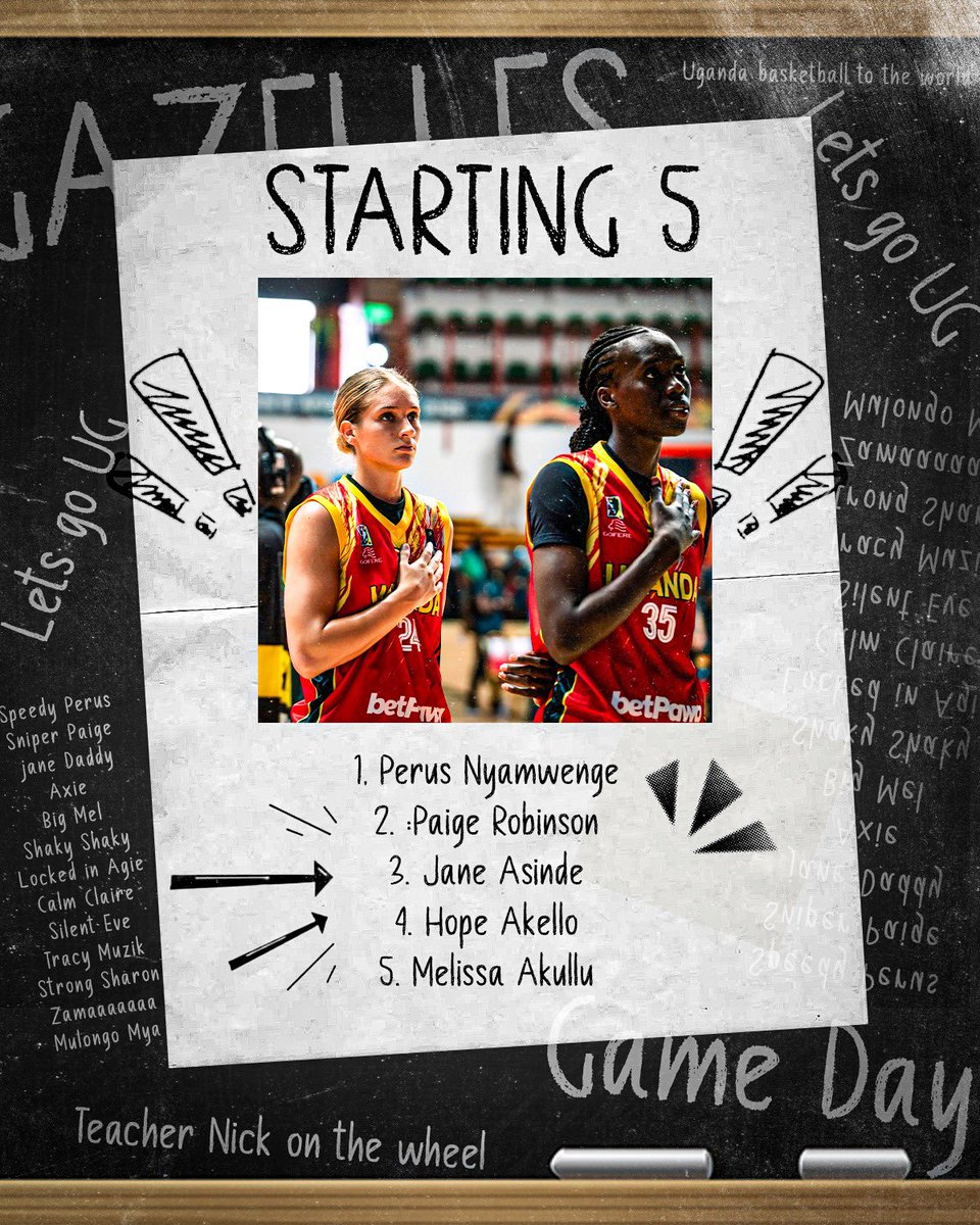 Head Coach Nicholas Natuhereza keeps his five from yesterday’s win for today’s matchup!!

#GazellesBasketball