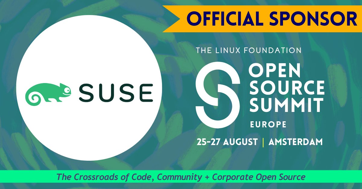 SUSE's tweet image. The countdown is on! 🚀 SUSE is proud to be an official sponsor for the #OpenSourceSummit Europe 2025!
We can't wait to join the vibrant #opensource community from August 25-27. This event, hosted by #TheLinuxFoundation, brings together the best in code, community and corporate…