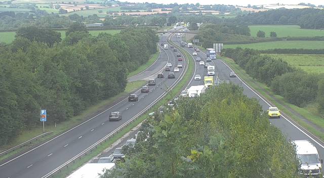 TrafficWalesN's tweet image. 🚘Congestion🚘

📍A55 in both directions between J31 Caerwys - J34 Ewloe due to an ongoing incident

Eastbound travel time is approximately 45 minutes⌚
Westbound travel time is approximately 30 minutes⌚