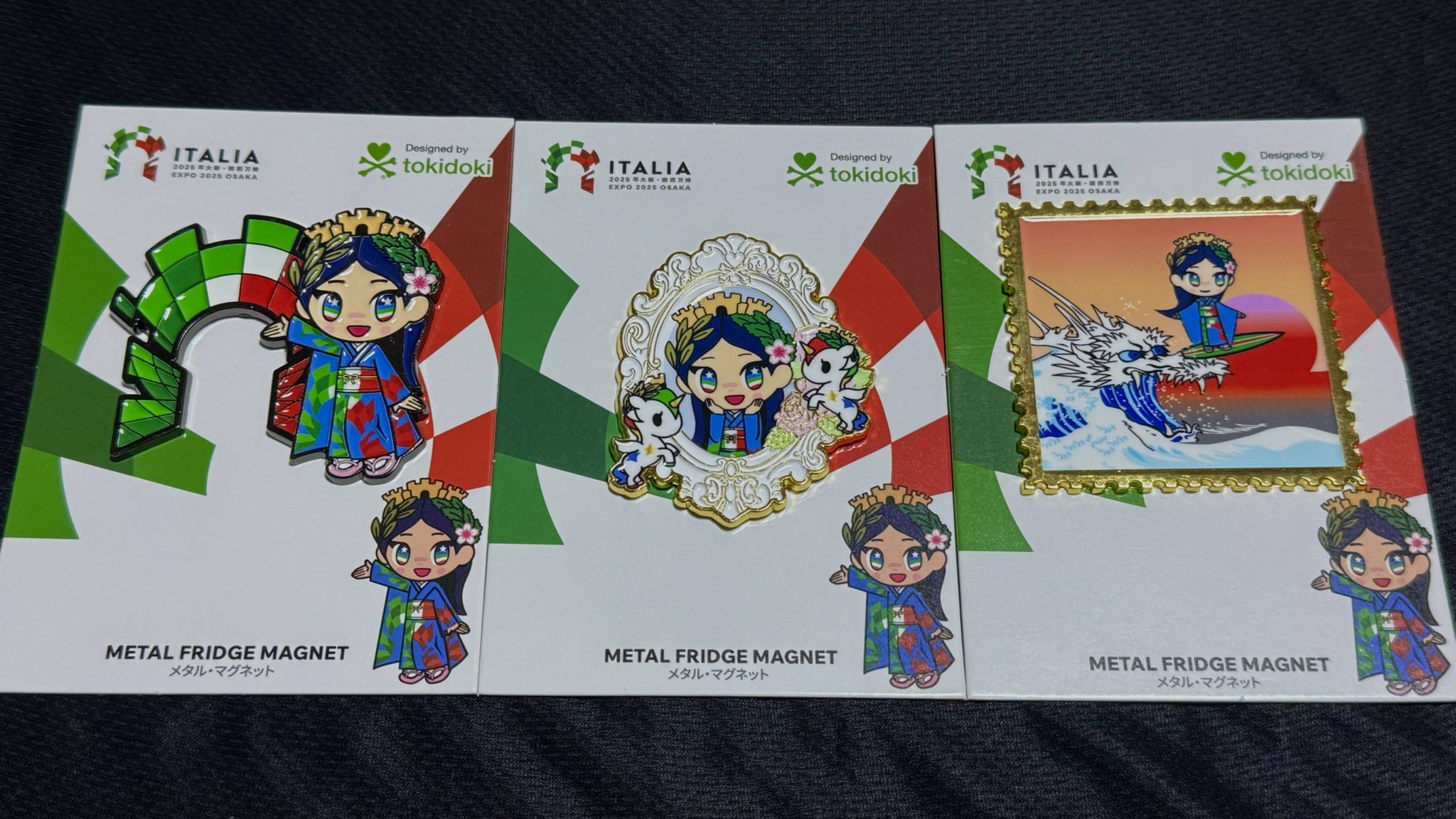 大阪万博　イタリアちゃん　イタリアパビリオン　メタルマグネット 大阪関西万博イタリアパビリオン限定 メタルマグネットイタリア