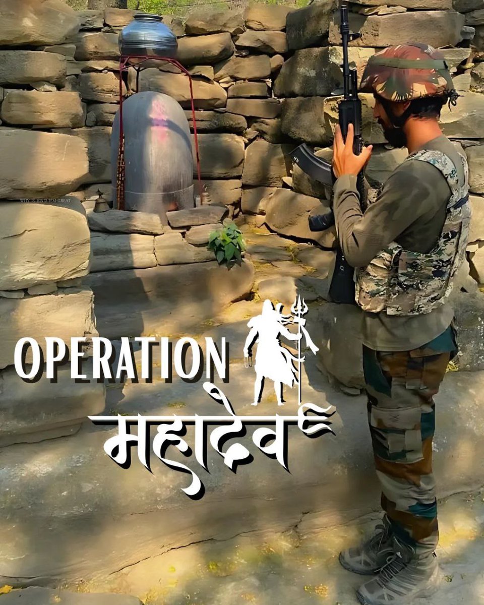 alokpathak448's tweet photo. Dharam bta kr maara 
Pehelgam avenge 
Operation Mahadev 🔱
#4parasf https://t.co/jYFkmZ157w