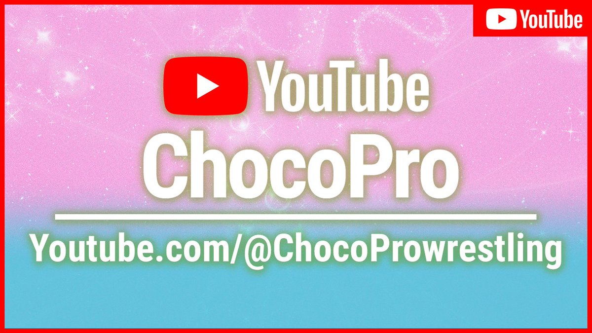 ChocoPro wrestling🍫 (@chocopro_pw) on Twitter photo 📣in 1 hour!
#ChocoPro YouTube Premiere!
➡youtu.be/3l6eUP-GQRM
🔥<a href="/Mei_gtmv/">Mei Suruga 駿河メイ🇯🇵</a> <a href="/EmiSakura_gtmv/">Emi Sakura🍫</a> vs <a href="/kaho_gtmv/">広海カホ ⛵ Kaho Hiromi</a> <a href="/hiyori_gtmv/">谷綿ヒヨリHiyori Yawata☁️</a>
🔥<a href="/HARASHIMA_DDT/">HARASHIMA</a> <a href="/baliyanxakki/">Baliyan Akki バリヤン•アッキ</a> vs <a href="/Mune_GanPro/">中村宗達 Munetatsu Nakamura</a> <a href="/Ganpro_shota/">川上 翔大 shota kawakami</a>
🔥<a href="/sayaka_gtmv/">沙也加👗Sayaka</a> Hoshitango vs <a href="/soyyy_evo/">ソイ / SOY</a> @suzuki_shin_04
Support💐➡chocopro.bigcartel.com/product/chocob… 📣in 1 hour!
#ChocoPro YouTube Premiere!
➡youtu.be/3l6eUP-GQRM
🔥<a href="/Mei_gtmv/">Mei Suruga 駿河メイ🇯🇵</a> <a href="/EmiSakura_gtmv/">Emi Sakura🍫</a> vs <a href="/kaho_gtmv/">広海カホ ⛵ Kaho Hiromi</a> <a href="/hiyori_gtmv/">谷綿ヒヨリHiyori Yawata☁️</a>
🔥<a href="/HARASHIMA_DDT/">HARASHIMA</a> <a href="/baliyanxakki/">Baliyan Akki バリヤン•アッキ</a> vs <a href="/Mune_GanPro/">中村宗達 Munetatsu Nakamura</a> <a href="/Ganpro_shota/">川上 翔大 shota kawakami</a>
🔥<a href="/sayaka_gtmv/">沙也加👗Sayaka</a> Hoshitango vs <a href="/soyyy_evo/">ソイ / SOY</a> @suzuki_shin_04
Support💐➡chocopro.bigcartel.com/product/chocob…