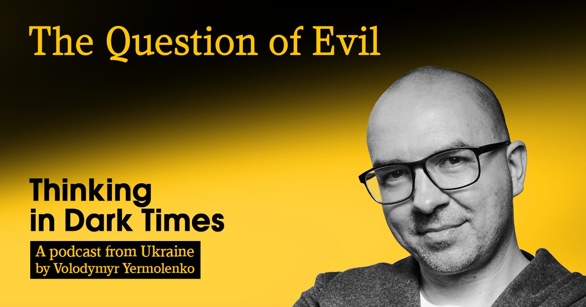 What is evil? 

a new episode of my "Thinking in Dark Times" podcast
patreon.com/posts/13513271…

listen: li.sten.to/thinkinggg
support: patreon.com/thinkinggg