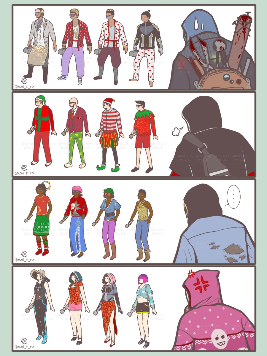 tori_si_ro's tweet image. 【DbD】リージョンと愉快な生存者たち
過去絵を少し修正