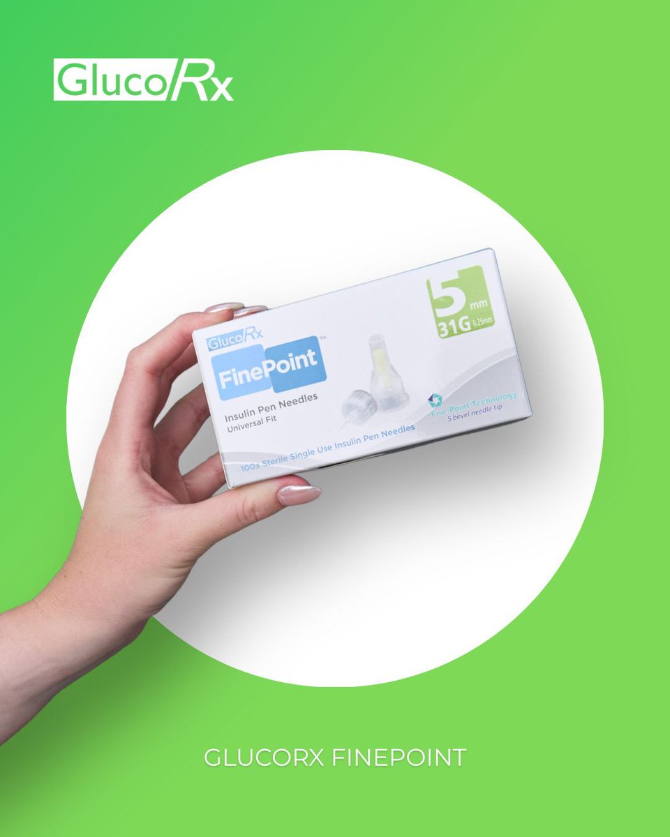 Have you tried our GlucoRx FinePoint Pen Needles yet?

Designed with a 5-bevel tip, our FinePoint Pen Needles offer a smoother, more comfortable insulin injection, without compromising on precision 💙 

✅ Compatible with all insulin and weight-loss pens
✅ Engineered for comfort