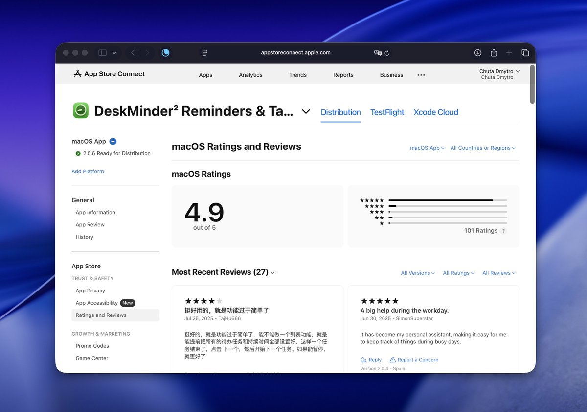 Yay! This is a big milestone for me – I’ve finally received my first 100 reviews for my app 💙