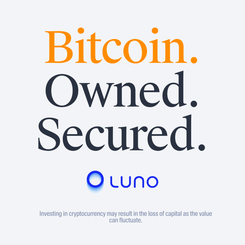 LunoGlobal's tweet photo. Instant purchase, safe storage. Your Bitcoin is secured in seconds on Luno.