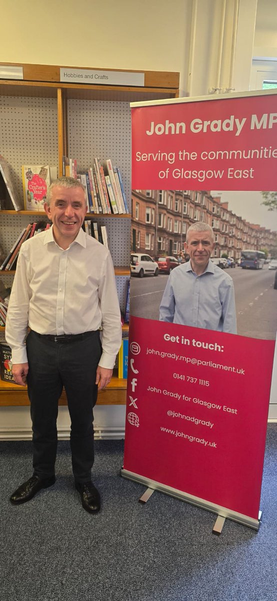 John Grady MP (@johnadgrady) on Twitter photo A busy week last week including a surgery in Baillieston to offer support to constituents.
Please get in contact with me if you would like to arrange an appointment at my upcoming advice surgeries.
βοΈ john.grady.mp@parliament.uk
π0141 737 115 A busy week last week including a surgery in Baillieston to offer support to constituents.
Please get in contact with me if you would like to arrange an appointment at my upcoming advice surgeries.
βοΈ john.grady.mp@parliament.uk
π0141 737 115