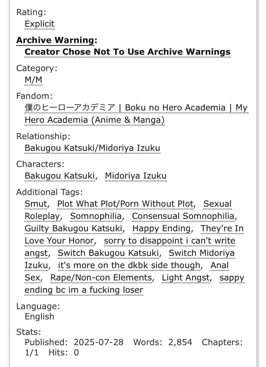 yoake75's tweet image. i seem to be unable to write pwp, so here’s… whatever this is 🤷♀️
#dkbkdk | explicit | 2,8K | pwp |
this one’s for my bkdkbk moots, even if its clearly more on the dkbk side. i hope you dont hate it &lt;3
🤍 archiveofourown.org/works/68292851