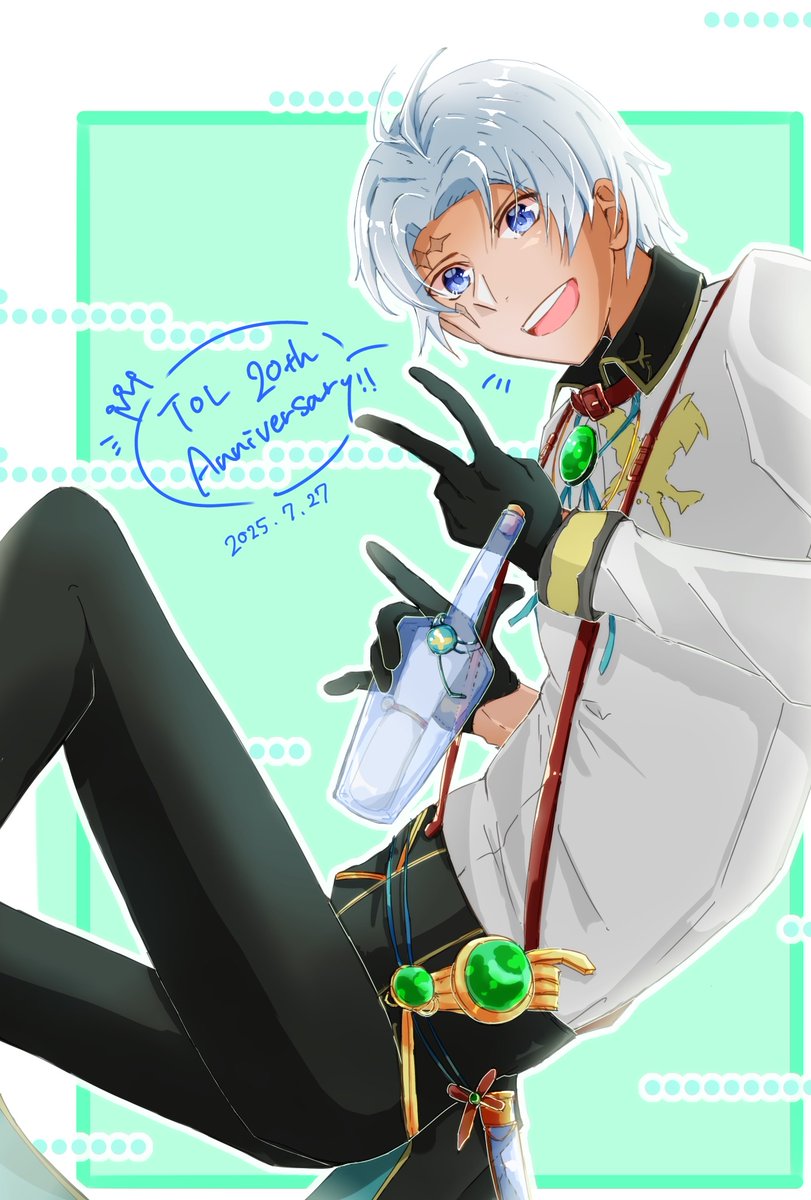 せっかくですので私も載せておきますね🥳　出させていただいた絵と、イベ直前に描いた絵です〜！
20周年で単独イベという機会に、立ち会えて光栄です！とても素敵な時間でした……！！💖✨　ありがとうレジェンディアです〜🥳🫶✨