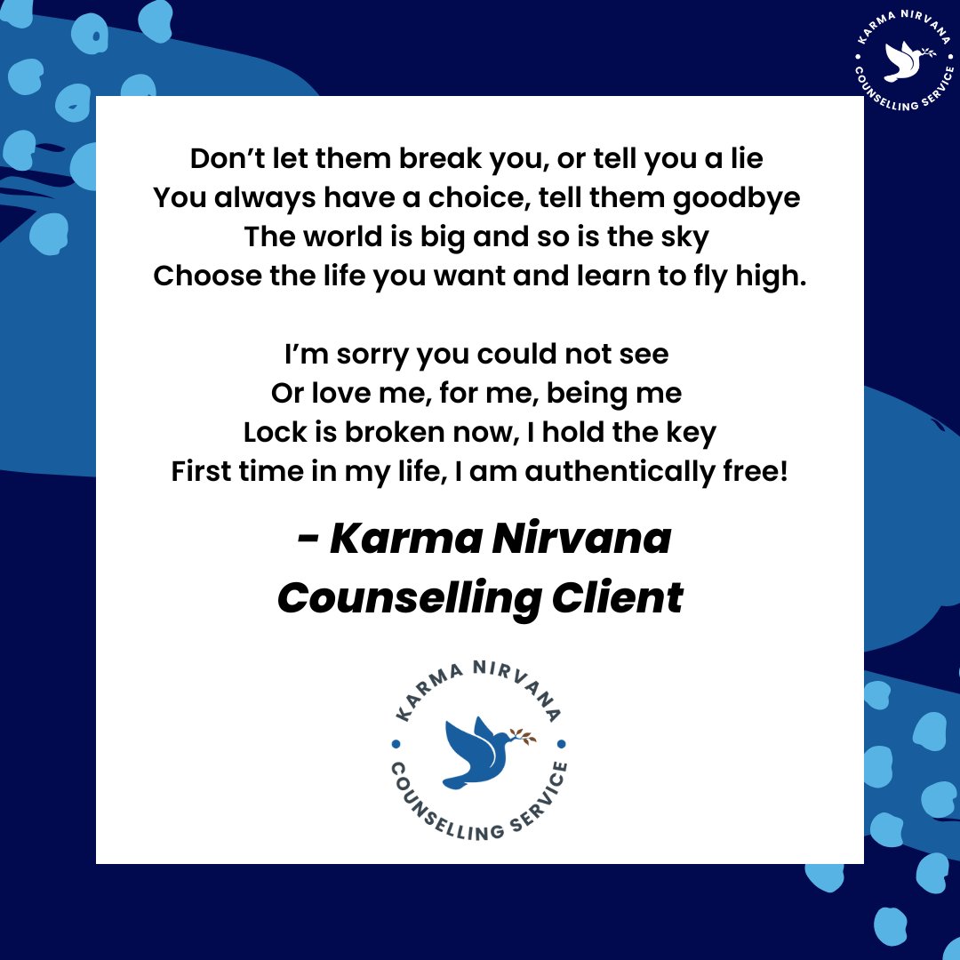 KNFMHBV's tweet image. This poem was written by one of our incredible counselling clients. Shared with courage, it reflects the strength, healing, and hope that can grow after experiencing Honour Based Abuse 💛

Read more about our counselling service - 🔗karmanirvana.org.uk/get-help/karma…

#HonourBasedAbuse…