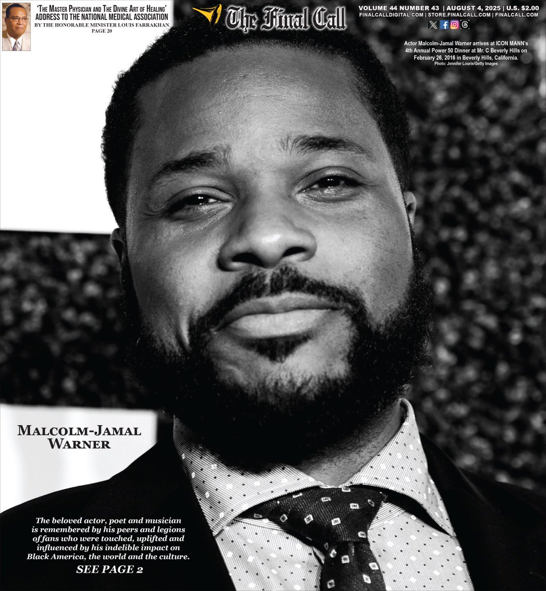 WDMuhammad91's tweet image. 🎺📰~The Final Call Newspaper~
🕊MALCOLM JAMAL WARNER⚘️
