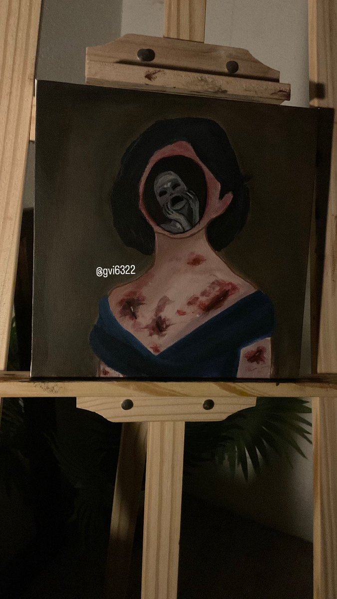 رسمتُ هذه اللوحة لأعطي للصمت صوتاً، وللألم وجهاً