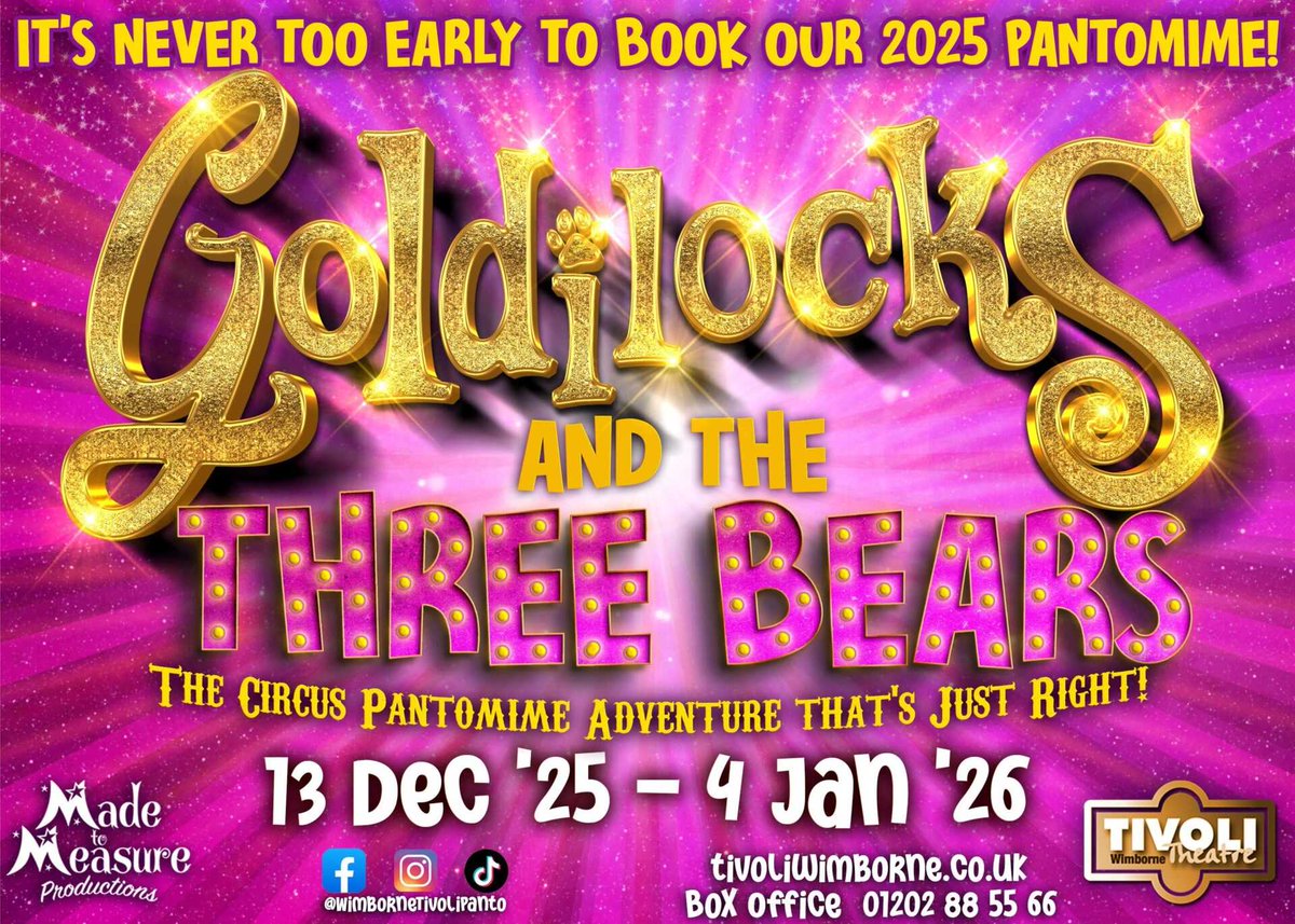 Goldilocks &amp; The Three Bears - The Tivoli Wimborne Theatre
