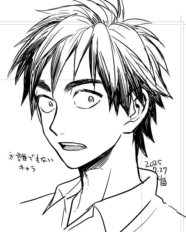 社会人ものばかり描いてた弊害でこういうバキバキ系の髪型が描けなくなっておりリハビリ中… 