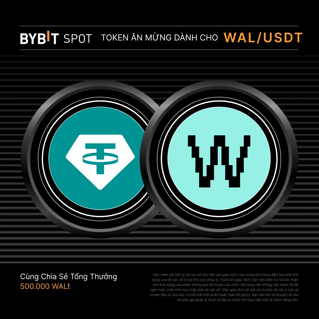 BybitVNOfficial's tweet image. 🎉 Vừa ra mắt! Tham gia ngay Token Splash cùng @WalrusProtocol

💎 Tổng giải thưởng 500,000 $WAL — nhận phần thưởng của bạn ngay hôm nay

Token Splash: i.bybit.com/Jab68tY

#BybitSpot #TheCryptoArk