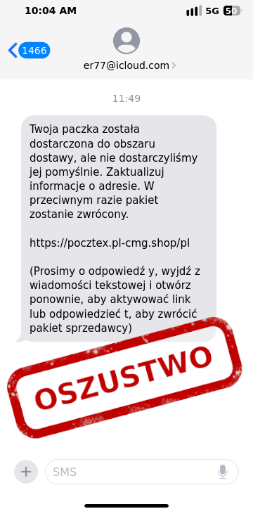 CERT_Polska's tweet image. Zależy nam, żebyście zawsze mieli informacje o aktualnych zagrożeniach. To już kolejny (trzeci!) tydzień, gdy otrzymujemy bardzo dużo zgłoszeń dotyczących oszustwa wykorzystującego motyw "niedostarczonej paczki" 📦
Ostatnie godziny to kolejnych kilkaset wiadomości‼️
Skoro…