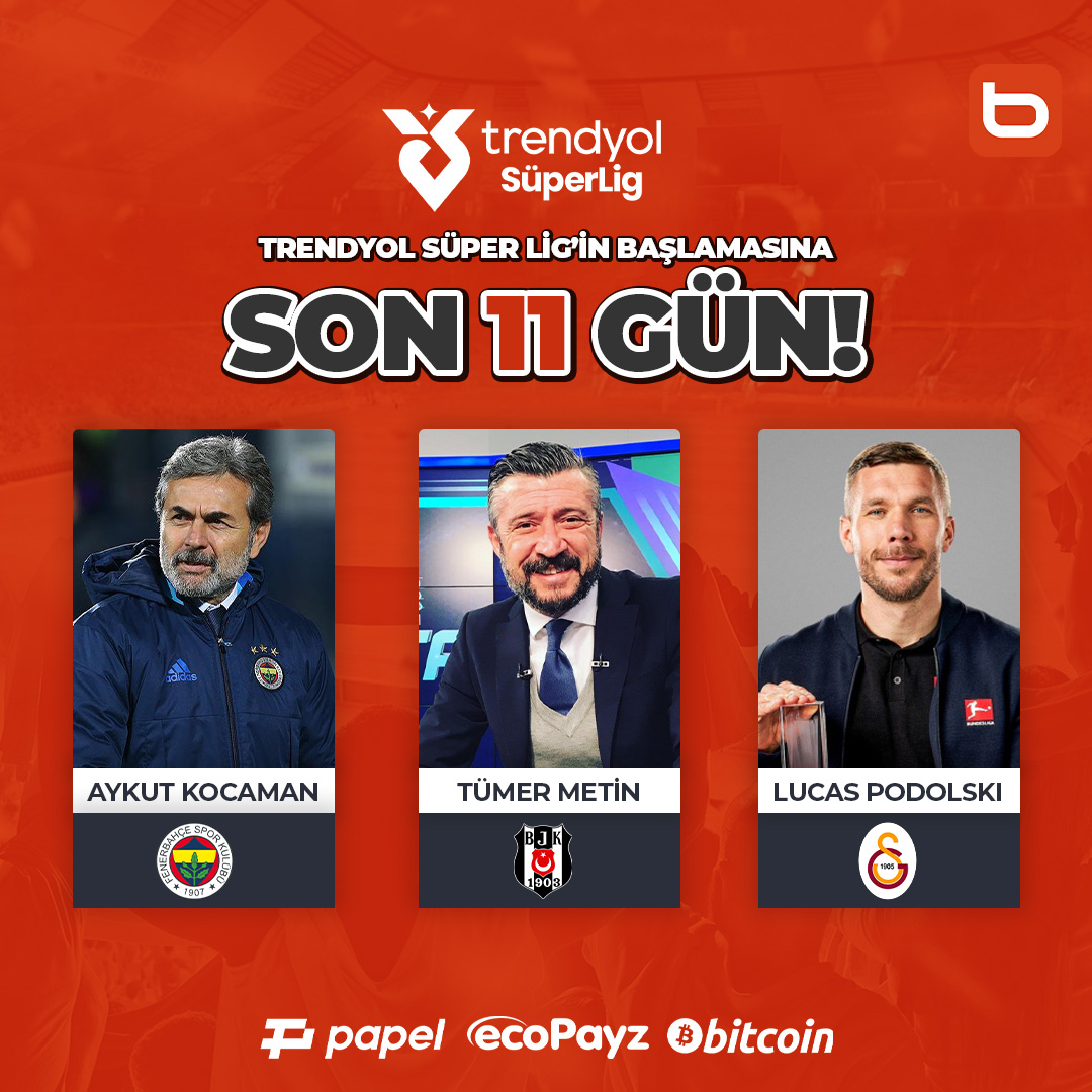 boonedirya's tweet image. 🔥 Süper Lig’e son 11 gün!
⚽️ Süper Lig sevdalıları gün saymaya başladı! 11 gün kala 11 numaralı Süper Lig efsaneleri karşında. Senin favorin kim?
📳 Süper Lig’de kazancın adresi Betboo 👉 tinyurl.com/buetsm8y