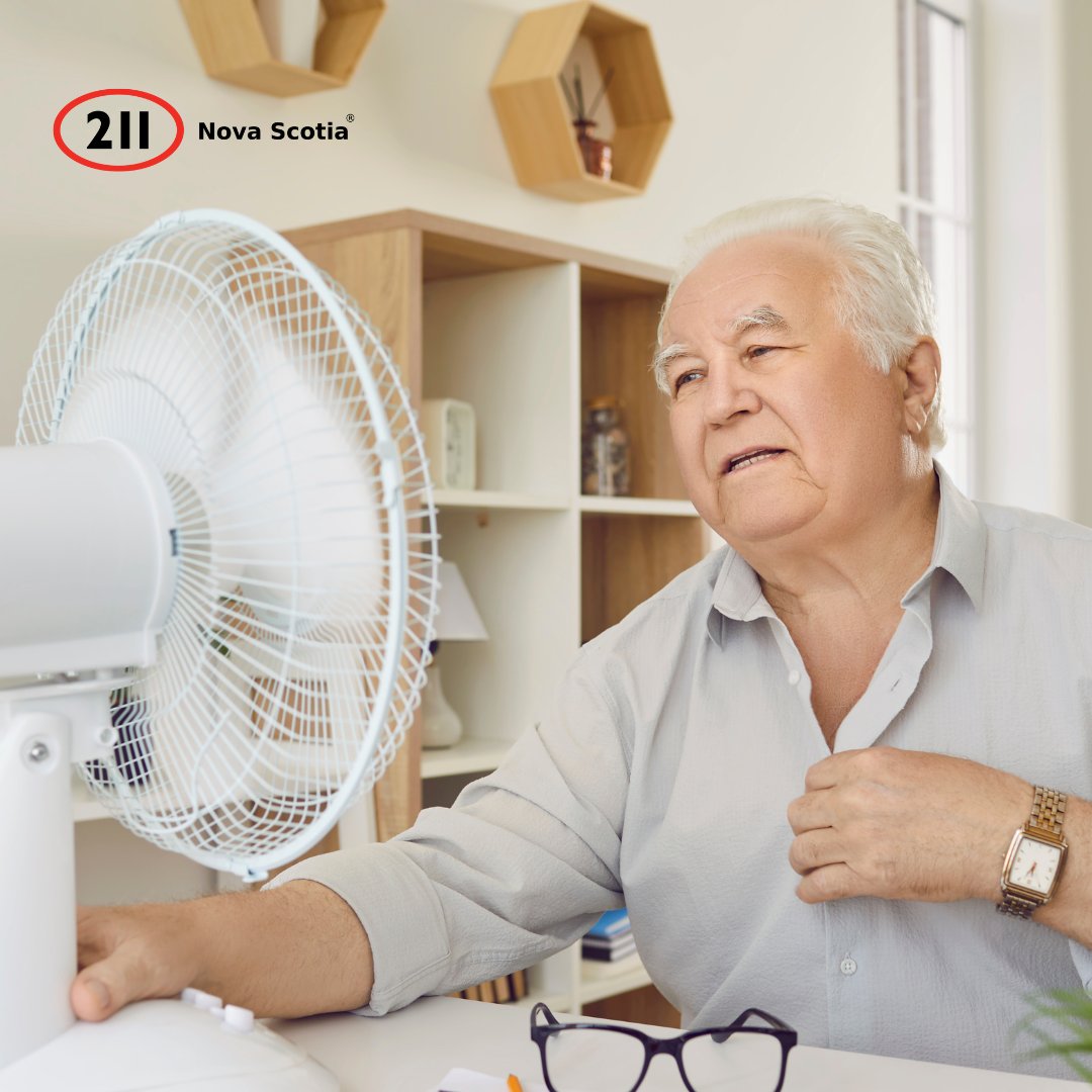 🥵 Heat warning in effect!

Stay cool:
💧 Hydrate
🌳 Find shade or A/C
👵 Check on vulnerable folks

Need support? Call 2-1-1 or visit ns.211.ca. In emergencies, call 9-1-1.
