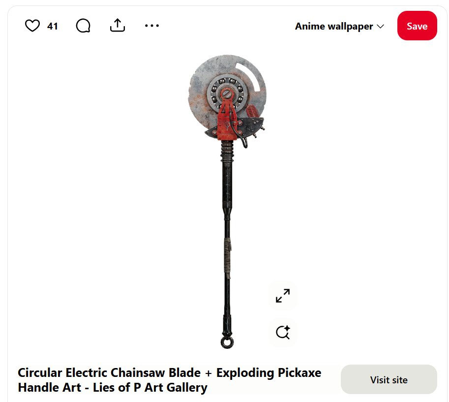 nodkraifae's tweet image. scrolling on pinterest and randomly found ineffa&apos;s weapon... life is good
