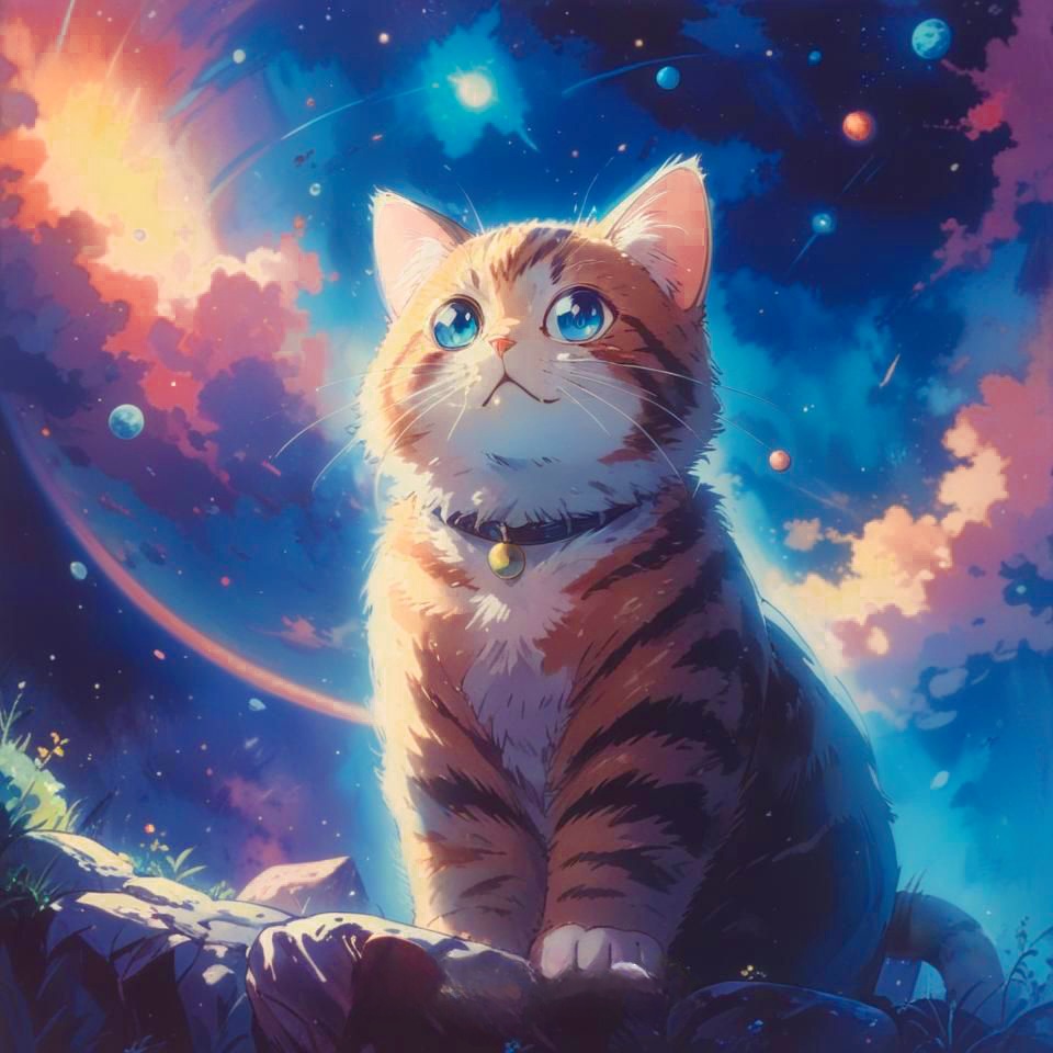 Dziro11's tweet image. 宇宙猫 ！！(ﾉ*°▽°)ﾉ 🎏🍕🐈✨