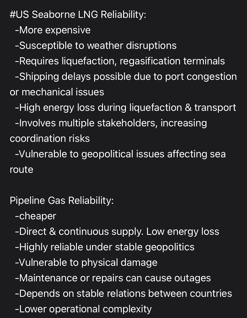 EinsteinMillan's tweet image. No #UrsulavonderLeyen, surface #LNG is not more reliable than pipeline gas to #Europe.
#OOTT