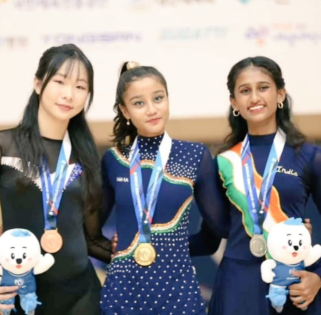 the_bridge_in's tweet image. #News 🇮🇳 India bags 8 medals at the 2025 Asian Roller Skating Championships, 3 Gold, 3 Silver, and 2 Bronze in Artistic Solo and Couple Dance events! 🛼✨

✨ All medal winners for India:
🥇 Rushil Bendi – Cadets Solo Dance
🥇 Naisha – Jr Girls Solo Dance
🥈 Kanthi Sree – Jr…