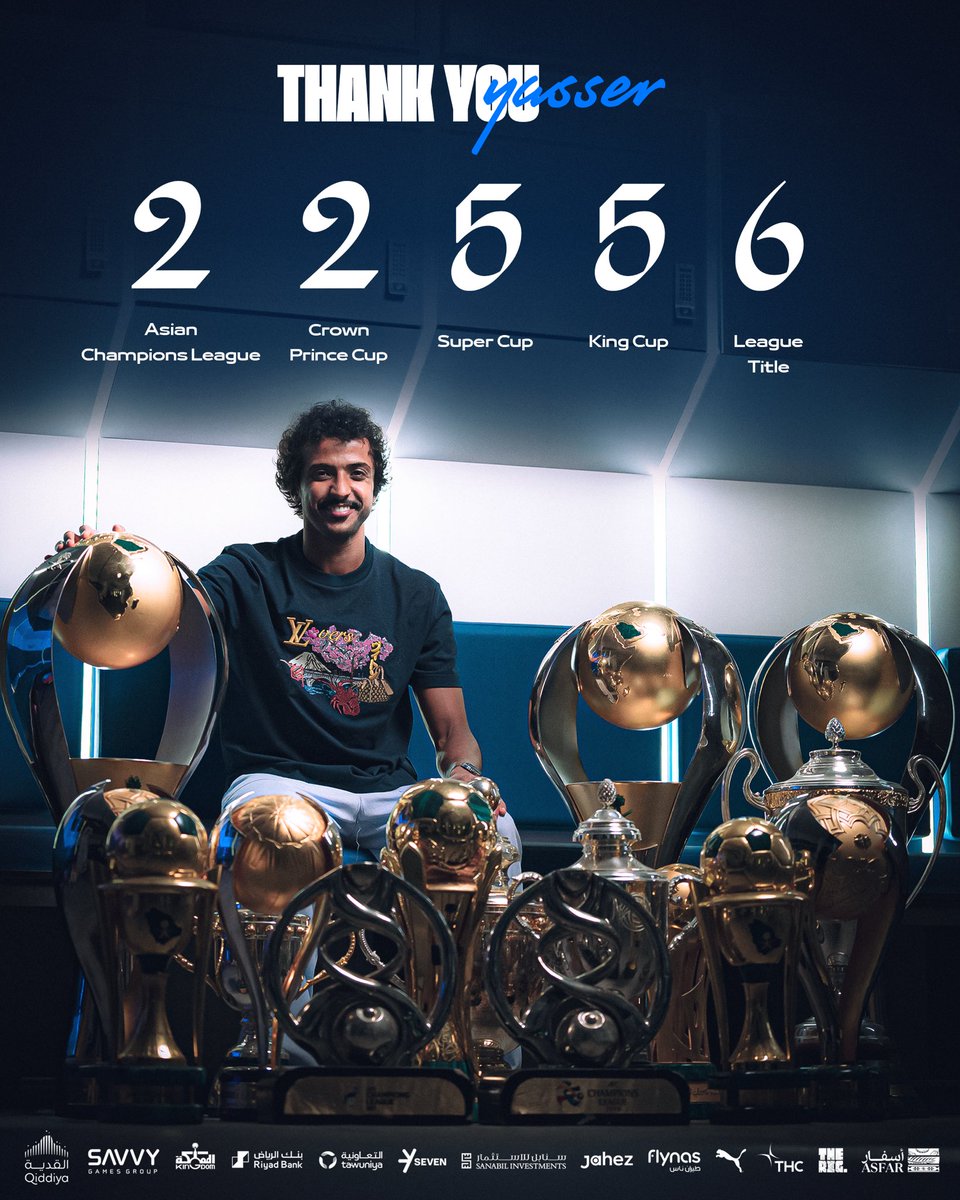 13 years of gold, thank you Yasser 🏆💙